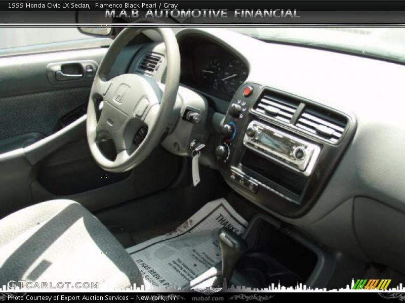 Flamenco Black Pearl / Gray 1999 Honda Civic LX Sedan