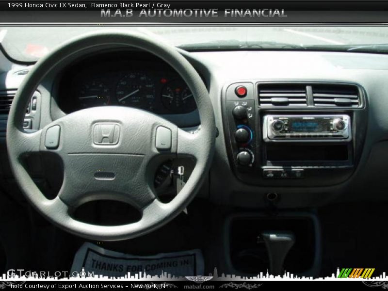 Flamenco Black Pearl / Gray 1999 Honda Civic LX Sedan