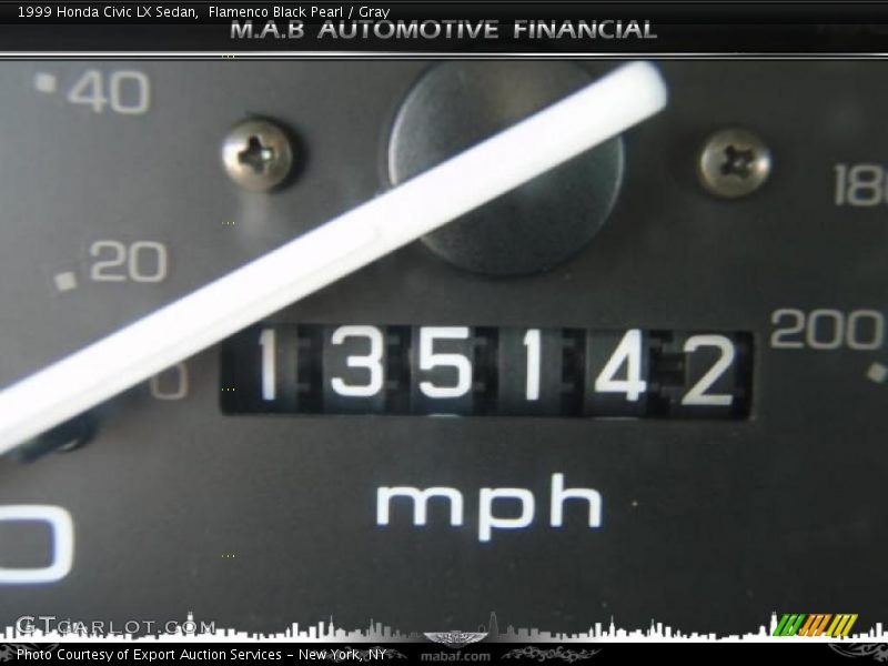 Flamenco Black Pearl / Gray 1999 Honda Civic LX Sedan