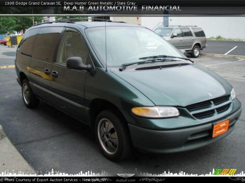 Deep Hunter Green Metallic / Slate Gray 1998 Dodge Grand Caravan SE