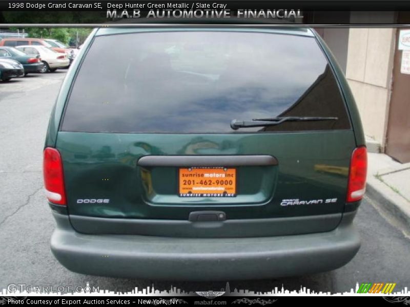 Deep Hunter Green Metallic / Slate Gray 1998 Dodge Grand Caravan SE