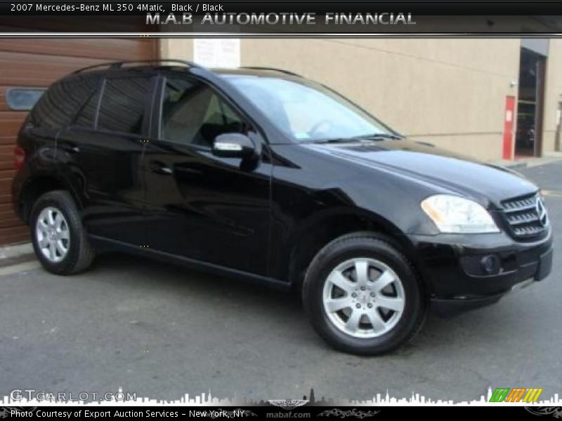 Black / Black 2007 Mercedes-Benz ML 350 4Matic