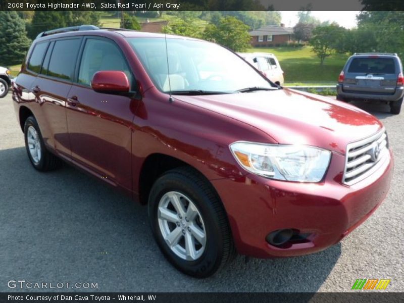 Salsa Red Pearl / Ash Gray 2008 Toyota Highlander 4WD