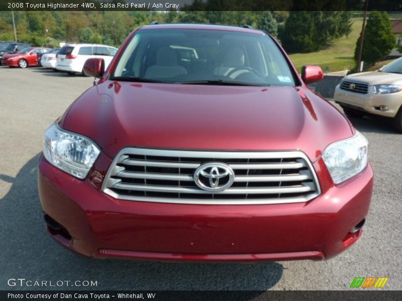 Salsa Red Pearl / Ash Gray 2008 Toyota Highlander 4WD