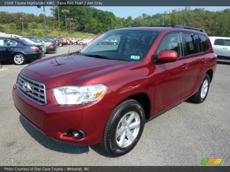 Salsa Red Pearl / Ash Gray 2008 Toyota Highlander 4WD