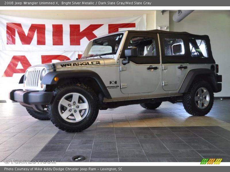 Bright Silver Metallic / Dark Slate Gray/Med Slate Gray 2008 Jeep Wrangler Unlimited X