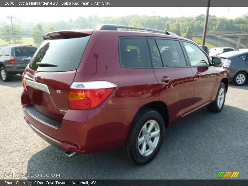 Salsa Red Pearl / Ash Gray 2008 Toyota Highlander 4WD
