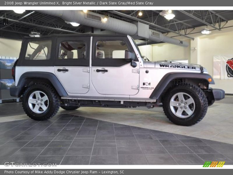Bright Silver Metallic / Dark Slate Gray/Med Slate Gray 2008 Jeep Wrangler Unlimited X