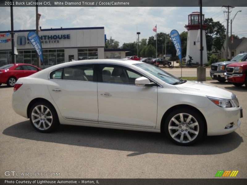 White Diamond Tricoat / Cocoa/Cashmere 2011 Buick LaCrosse CXS