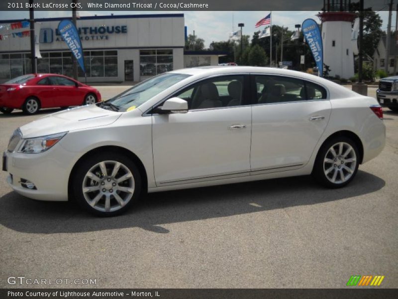 White Diamond Tricoat / Cocoa/Cashmere 2011 Buick LaCrosse CXS