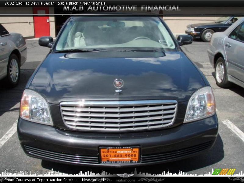 Sable Black / Neutral Shale 2002 Cadillac DeVille Sedan