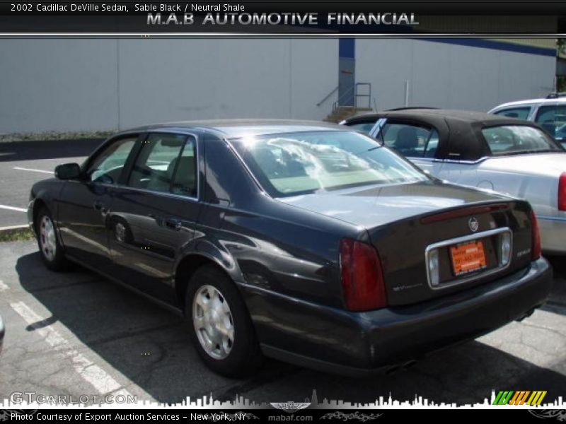 Sable Black / Neutral Shale 2002 Cadillac DeVille Sedan