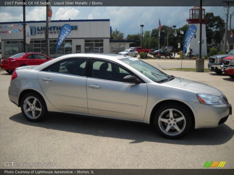 Liquid Silver Metallic / Ebony 2007 Pontiac G6 V6 Sedan