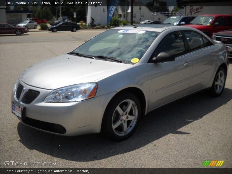Liquid Silver Metallic / Ebony 2007 Pontiac G6 V6 Sedan