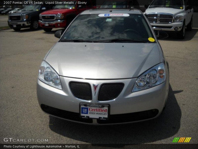 Liquid Silver Metallic / Ebony 2007 Pontiac G6 V6 Sedan