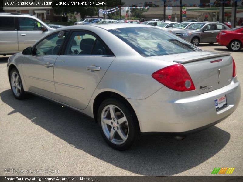 Liquid Silver Metallic / Ebony 2007 Pontiac G6 V6 Sedan