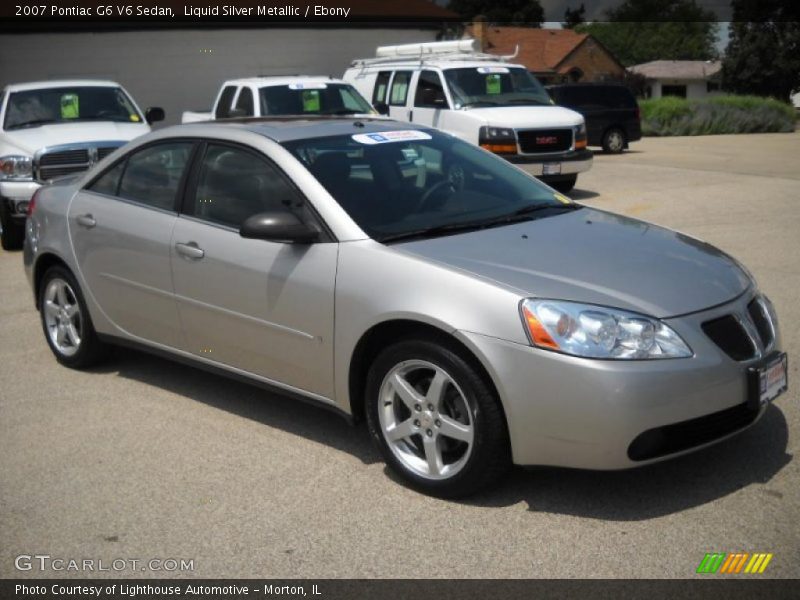 Liquid Silver Metallic / Ebony 2007 Pontiac G6 V6 Sedan