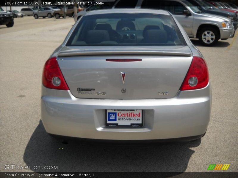 Liquid Silver Metallic / Ebony 2007 Pontiac G6 V6 Sedan