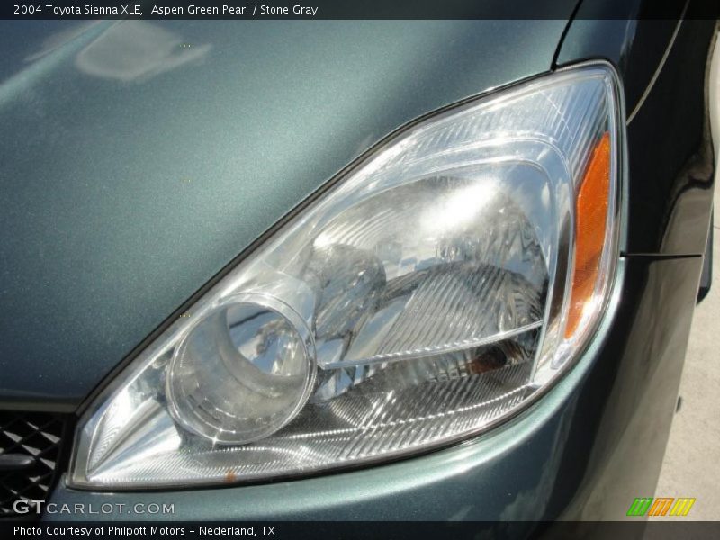 Aspen Green Pearl / Stone Gray 2004 Toyota Sienna XLE