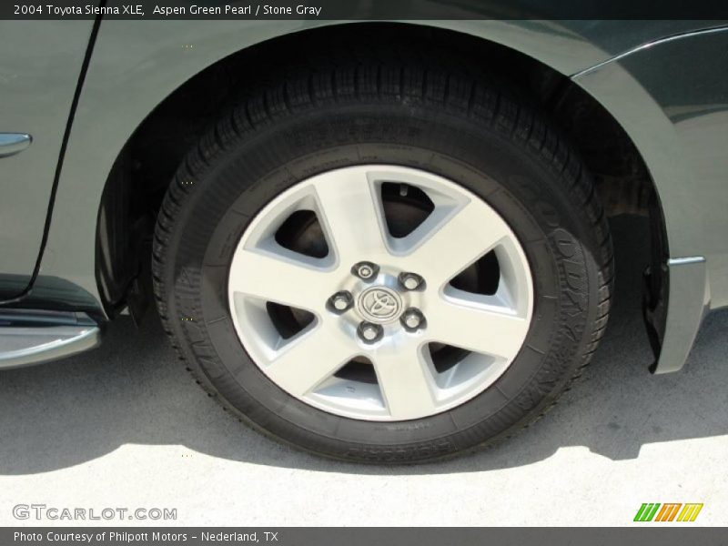 Aspen Green Pearl / Stone Gray 2004 Toyota Sienna XLE