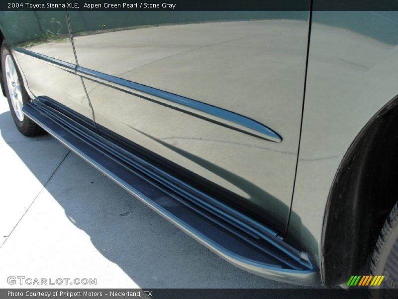 Aspen Green Pearl / Stone Gray 2004 Toyota Sienna XLE