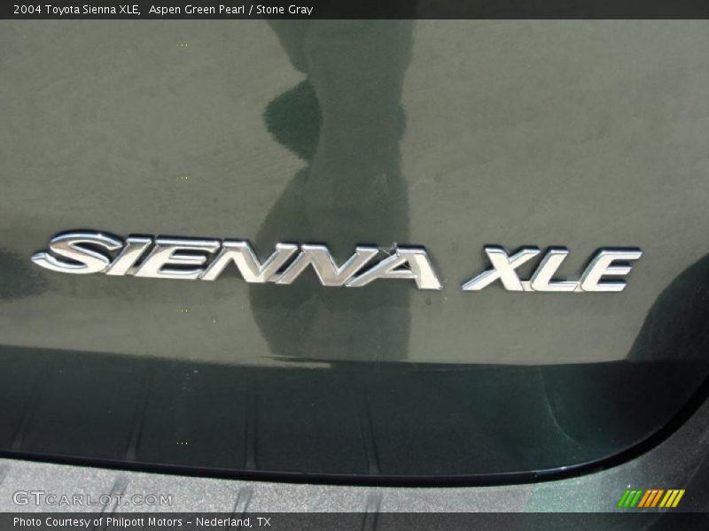 Aspen Green Pearl / Stone Gray 2004 Toyota Sienna XLE