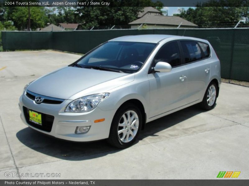 Aspen Green Pearl / Stone Gray 2004 Toyota Sienna XLE