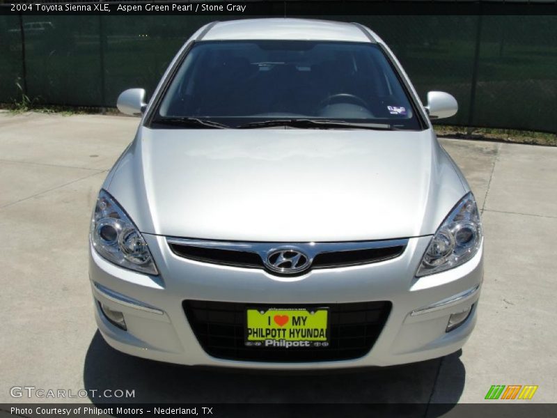 Aspen Green Pearl / Stone Gray 2004 Toyota Sienna XLE