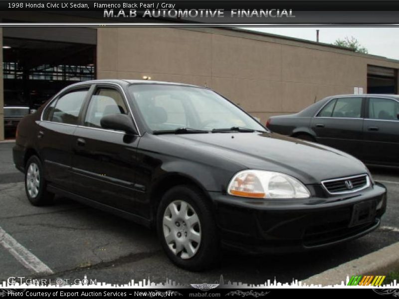Flamenco Black Pearl / Gray 1998 Honda Civic LX Sedan