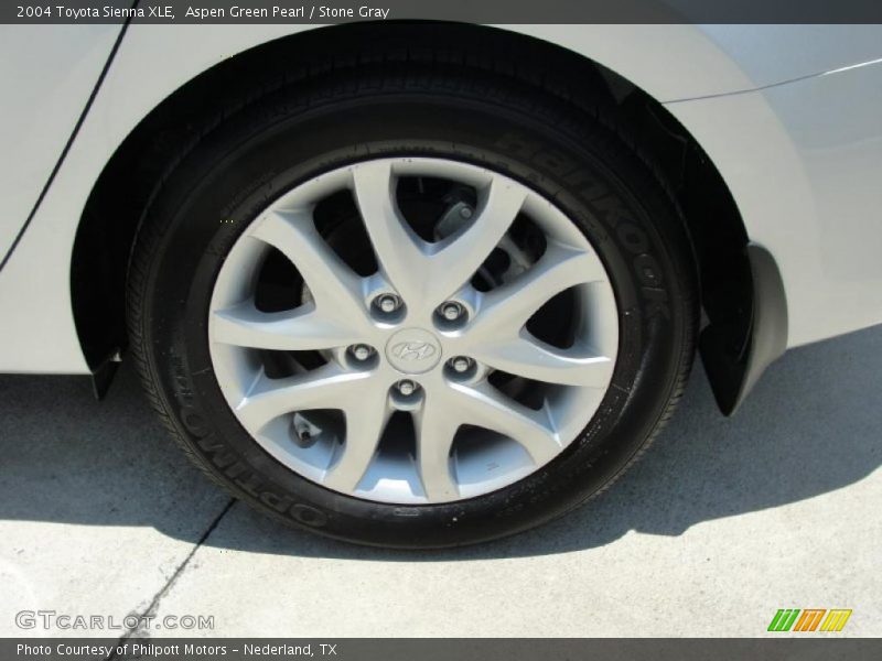 Aspen Green Pearl / Stone Gray 2004 Toyota Sienna XLE