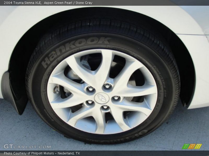 Aspen Green Pearl / Stone Gray 2004 Toyota Sienna XLE