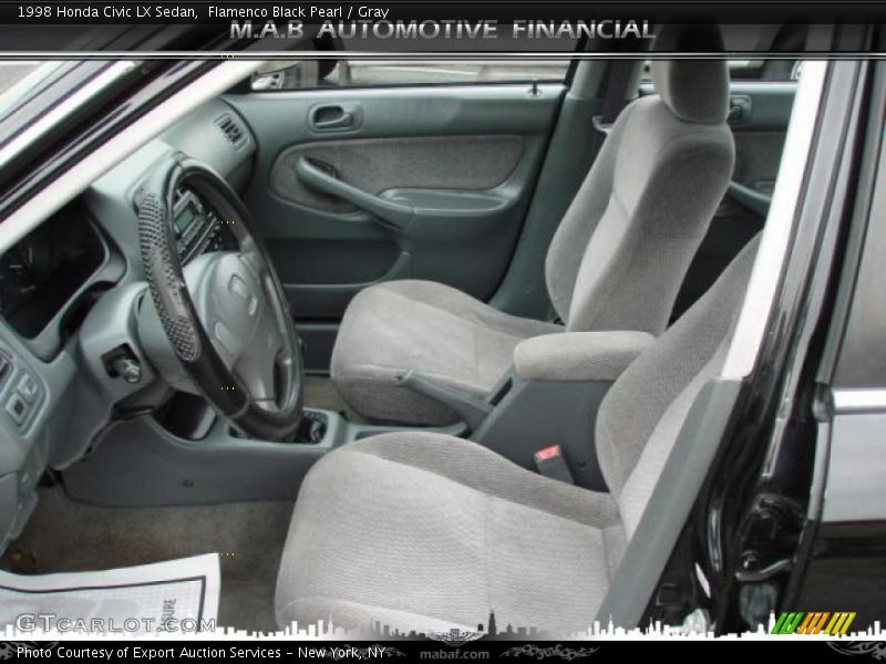 Flamenco Black Pearl / Gray 1998 Honda Civic LX Sedan