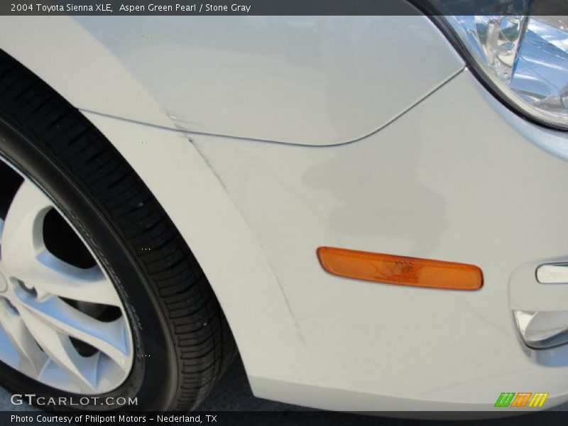 Aspen Green Pearl / Stone Gray 2004 Toyota Sienna XLE