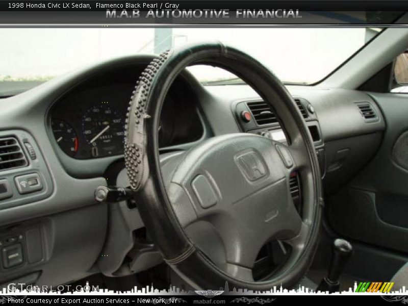 Flamenco Black Pearl / Gray 1998 Honda Civic LX Sedan