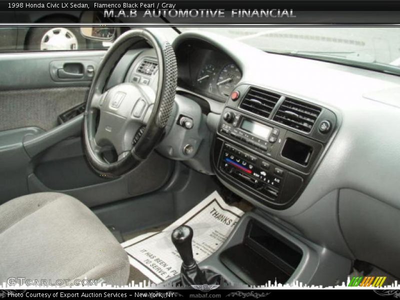 Flamenco Black Pearl / Gray 1998 Honda Civic LX Sedan