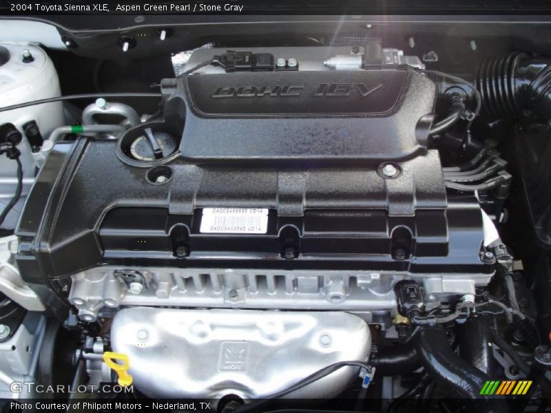 Aspen Green Pearl / Stone Gray 2004 Toyota Sienna XLE