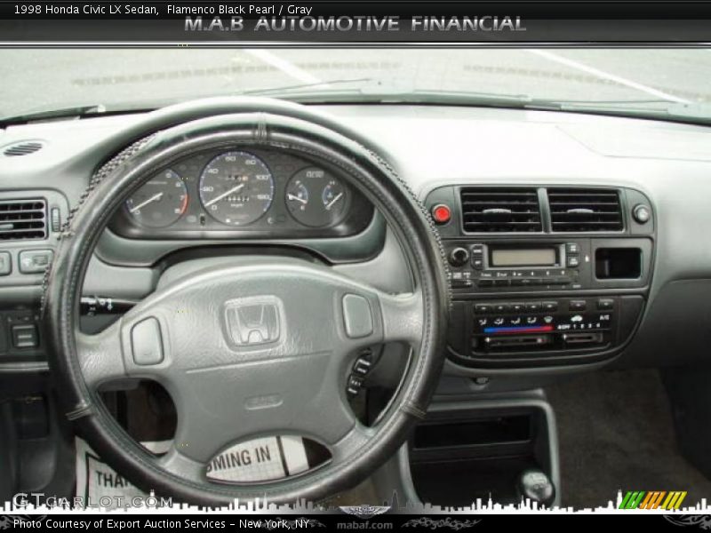 Flamenco Black Pearl / Gray 1998 Honda Civic LX Sedan