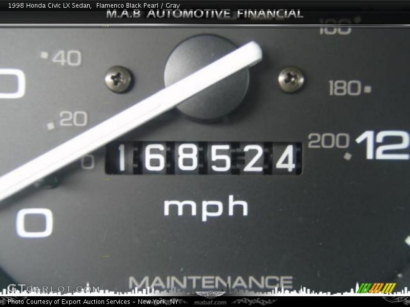 Flamenco Black Pearl / Gray 1998 Honda Civic LX Sedan