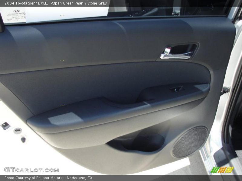 Aspen Green Pearl / Stone Gray 2004 Toyota Sienna XLE