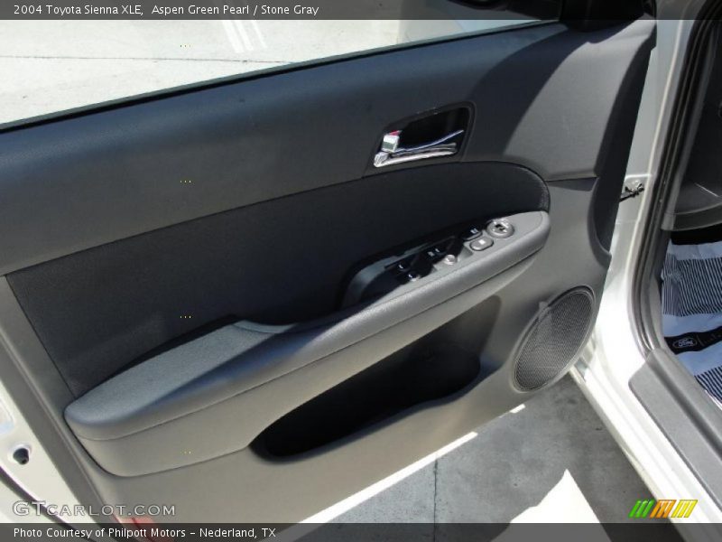 Aspen Green Pearl / Stone Gray 2004 Toyota Sienna XLE
