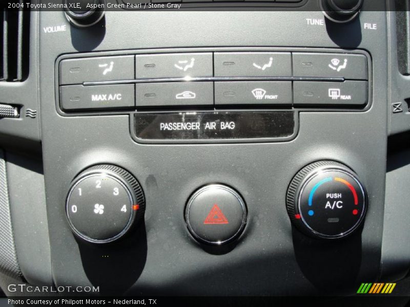 Aspen Green Pearl / Stone Gray 2004 Toyota Sienna XLE