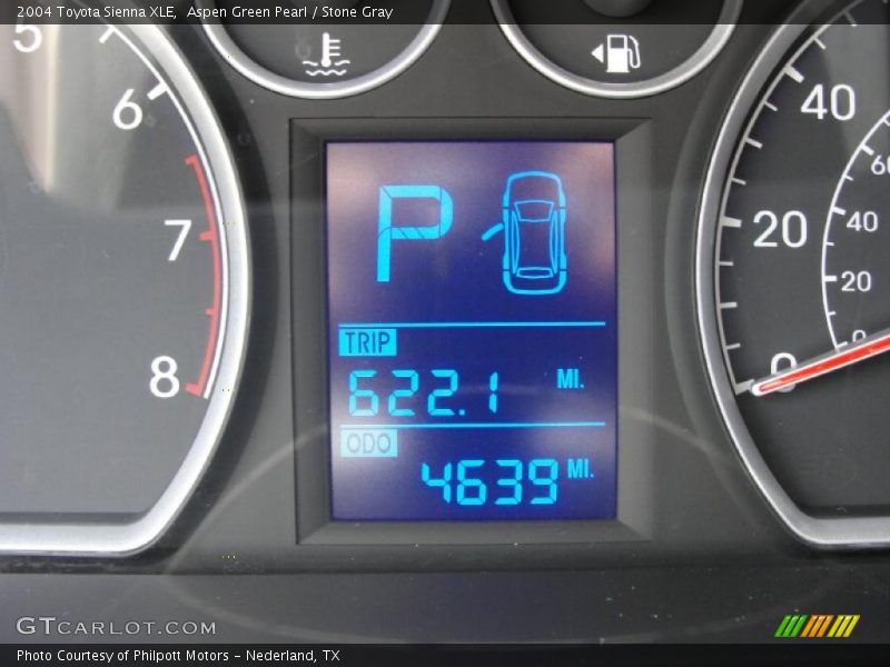 Aspen Green Pearl / Stone Gray 2004 Toyota Sienna XLE