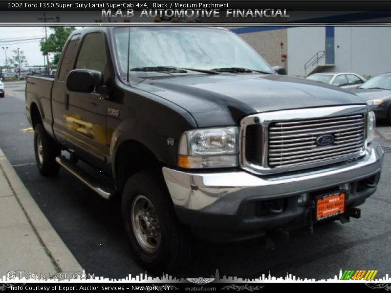 Black / Medium Parchment 2002 Ford F350 Super Duty Lariat SuperCab 4x4