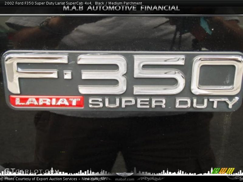 Black / Medium Parchment 2002 Ford F350 Super Duty Lariat SuperCab 4x4
