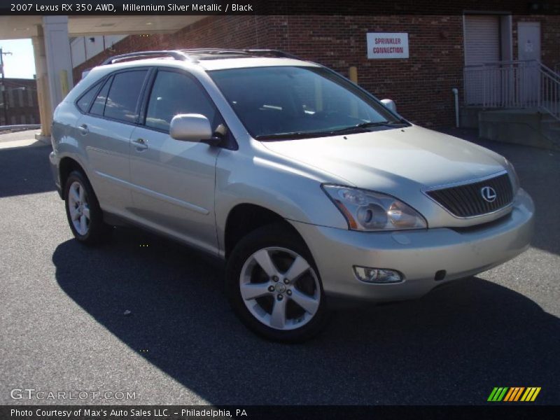 Millennium Silver Metallic / Black 2007 Lexus RX 350 AWD