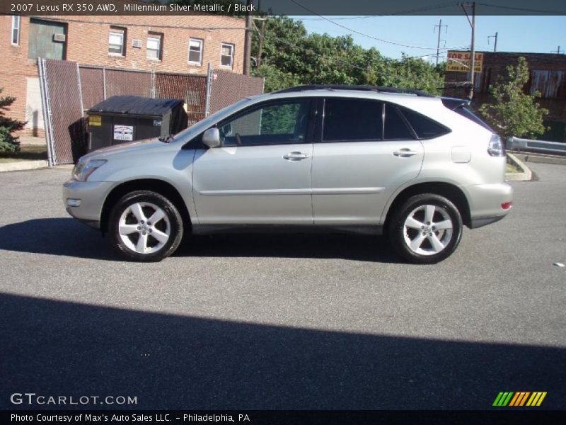 Millennium Silver Metallic / Black 2007 Lexus RX 350 AWD