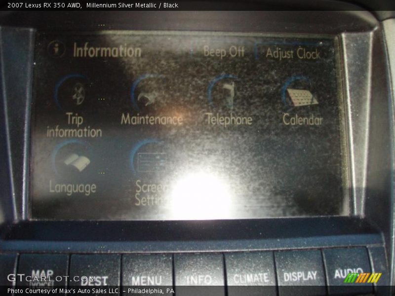 Millennium Silver Metallic / Black 2007 Lexus RX 350 AWD