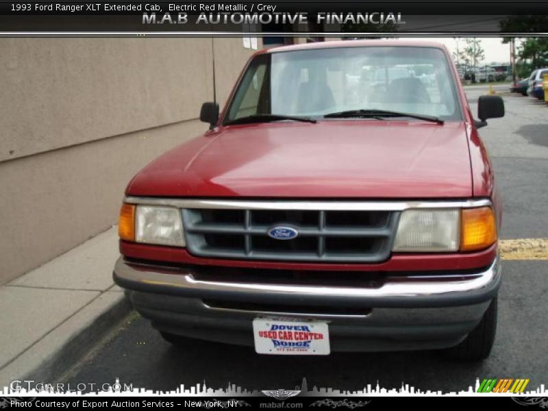 Electric Red Metallic / Grey 1993 Ford Ranger XLT Extended Cab