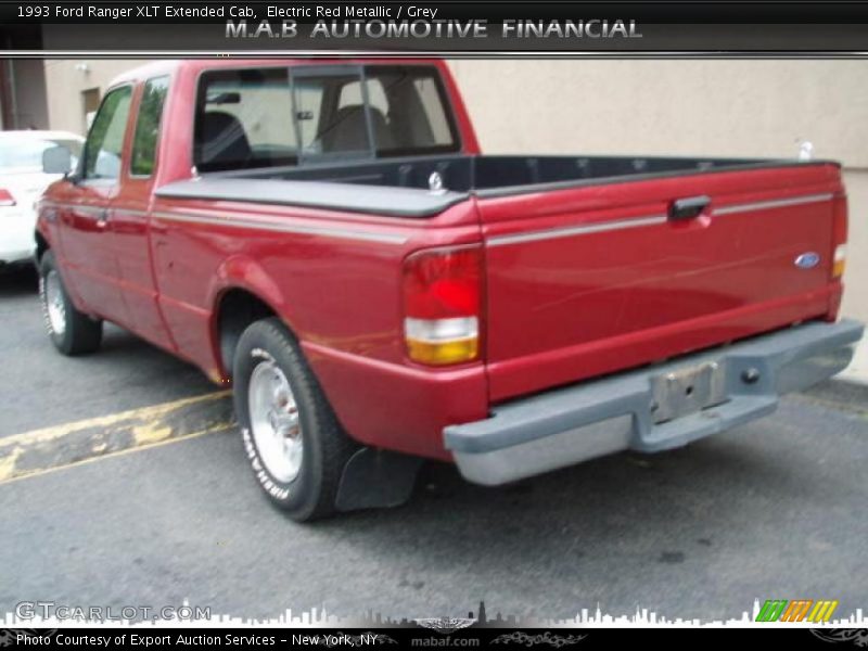 Electric Red Metallic / Grey 1993 Ford Ranger XLT Extended Cab