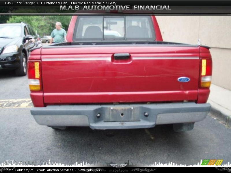 Electric Red Metallic / Grey 1993 Ford Ranger XLT Extended Cab